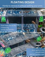 Boîte d'élevage de poissons d'aquarium, incubateur en acrylique avec ventouses, boîte d'isolation moyenne pour bébés poissons crevettes Betta