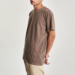 Maglietta oversize in grafi Oem di fabbrica maglietta pesante in pietra lavata 90 cotone 10 Spandex 8 Oz maglietta semplice personalizzata - Product Image 4