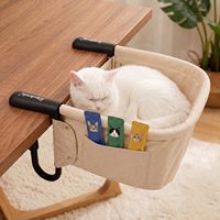 Hamac pour chat réglable à fixer sur table, lavable en machine, rembourrage doux en peluche, coussin résistant aux rayures en micro-tissu Ripstop pour
