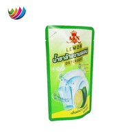 Pochette à bec latéral de haute qualité sac d'emballage de détergent à lessive de savon personnalisé en plastique 850ml pochette debout pour liquide vaisselle