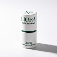 Perfume Sólido Liora Verde Cítrico, Aroma Floral Amaderado, Fragancia Portátil para Todo Tipo de Piel