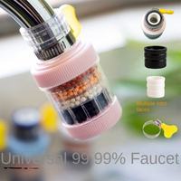 Filtre de robinet domestique amovible et lavable à six couches, filtre universel anti-éclaboussures pour économiseur d'eau de douche et robinet de cuisine