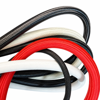 Tuyau en caoutchouc tressé en nylon ou en coton noir de 4 mm, 6 mm, 8 mm, 10 mm