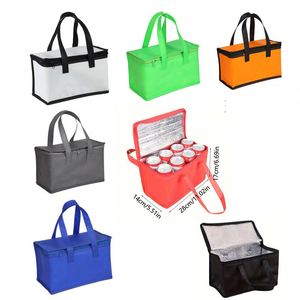 Sy527 Small Blue Cool Insulated Lunch With Custom Logo Eco Non Woven Ice <b>Cooling</b> <b>Bag</b> for Food - Product Image 5