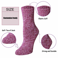Chaussettes en laine en gros, chaussettes d'hiver en polaire, chaussettes épaisses, chaudes, respirantes, douces, avec logo personnalisé, OEM, chaussettes d'intérieur
