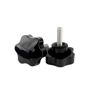 Pabrik bintang sekrup yang dapat disesuaikan kenop plastik tombol Bakelite hitam dengan benang untuk penggunaan lemari laci pintu - Product Image 3