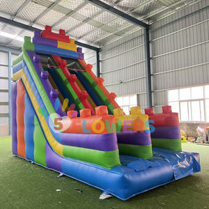 Blocchi di costruzione pvc scivolo gonfiabile prezzo a buon mercato toboga piscina gonflable scivolo d'acqua <span class=keywords><strong>per</strong></span> i bambini - Product Image 5