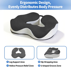 Coussin de chaise en mousse haute densité de qualité supérieure, oreiller ergonomique professionnel pour siège de <span class=keywords><strong>bureau</strong></span> de direction, coussin de soulagement de la pression sur le coccyx - Product Image 3