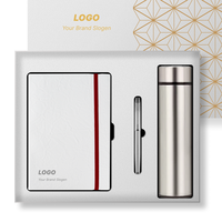 Premium VIP Geschenkset Weißes PU-Notizbuch Roter Gürtel Stift Goldene Thermoskanne Personalisiertes Luxus-Firmengeschenk für Führungskräfte