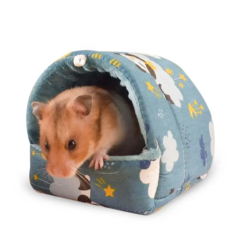 2023 Hot Selling Warm Small Pet Animal Bed Guinea Pig Hamster Cotton Nest Hamster Bed Rabbit House For Rabbit Hedgehog Ferret