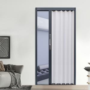 <span class=keywords><strong>Porte</strong></span> Pliante Moderne Entièrement en Alliage d'Aluminium, Cloison Intérieure/Extérieure pour Cuisine, Salle de Bain, Magasin, <span class=keywords><strong>Rail</strong></span> Suspendu, <span class=keywords><strong>Coulissante</strong></span> Ouverte <span class=keywords><strong>Invisible</strong></span> - Product Image 4