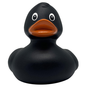 Nhà Sản Xuất Khuyến Mại Biểu Tượng Tùy Chỉnh Ducky Tắm Đồ Chơi Loại Màu Xanh Duckie Float Squeaky Cao Su Màu Đen Vịt 8*7*7Cm Làm Bằng Nhựa - Product Image 4