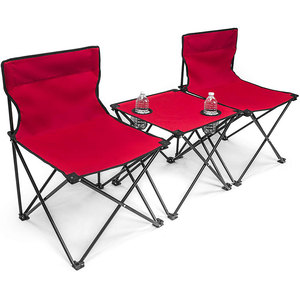 Ensemble <span class=keywords><strong>table</strong></span> et chaise pliantes portables en <span class=keywords><strong>fer</strong></span> confortables pour bébés et enfants, sans accoudoirs, pour la plage et les parcs (Malaisie) - Product Image 2