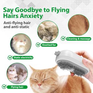 Brosse vapeur autonettoyante démêlante pour animaux de compagnie 2026 – Nouveauté très prisée pour chats, chiens et lapins – Toilettage poils longs/courts - Product Image 2