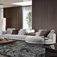 Schnitts ofa Sofa Set Wohnzimmer Sofas 7 12-Sitzer Couch italienische Schnitts ofa Stoff grau Sofas Luxus modern