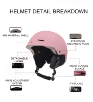 Vente en gros en usine casque de ski extérieur professionnel EPS casque de ski de sécurité anti-collision chaud et respirant