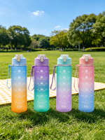 Bouteille de sport et de camping en plastique PC sans BPA de 25 oz avec logo personnalisé, écologique, hermétique, idéale pour l'eau bouillante