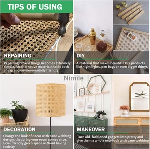 Rolo De Rede De Vime 1/2 Anyaman Rotan Gulungan Rotan Semi Dikelantang Grosir Dalam Kualitas Baik untuk Mebel Rotan Rotan - Product Image 4