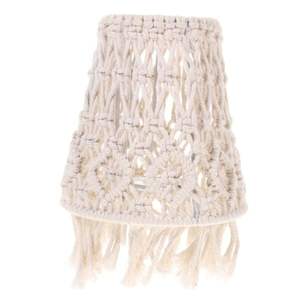 Abat-jour en macramé bohème fait main, 100% coton uni, avec pompon, à clipser, pour accessoires de lustre, en provenance du Vietnam - Product Image 1