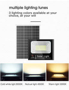 100W 300W 350W 3 màu chiếu sáng ngoài trời năng lượng mặt trời dẫn ánh sáng Lũ lụt với pin hiển thị IP65 không thấm nước cho an ninh đường phố vườn - Product Image 2