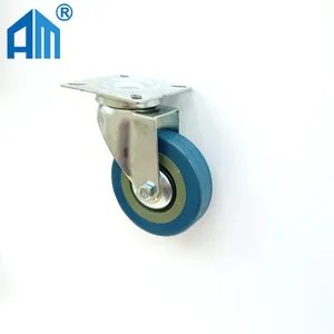 Medium Duty Caster Wheel 2/2.5/3/4/5 inch Plate Caster with Lock Rubber Caster Wheel