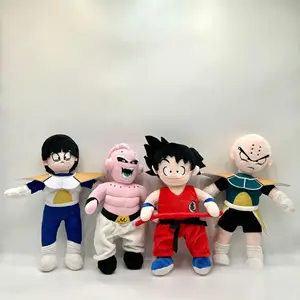 New Model Classic Anime Dragon Balled Goku Super Saiyan Stuffed Hero Figurine Plush Toy Kids' Cool Birthday Rag Doll Present