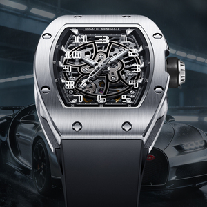 <span class=keywords><strong>Orologio</strong></span> <span class=keywords><strong>Automatico</strong></span> di Lusso da Uomo, Cassa Rotonda <span class=keywords><strong>in</strong></span> <span class=keywords><strong>Oro</strong></span> Rosa, Quadrante Scheletrato, Design Sportivo, Acciaio Inossidabile, Impermeabile 100m, Cinturino Nero - Product Image 4