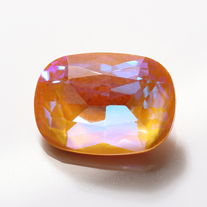 Punti indietro pietre preziose di cristallo classica Baguette Mk fluorescente serie di strass artigianato fai da te punta indietro strass sciolti - Product Image 1