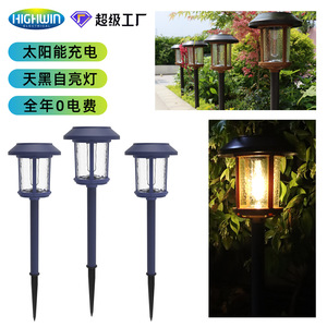 Lámpara de Jardín Solar LED con Proyección de Gotas de Agua, Lámpara de Camino para Exteriores, Resistente al Agua, con Estaca para Césped, HW-6181 - Product Image 1