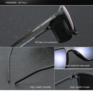 Gafas de Sol Polarizadas HD con Marco de Acetato de Fibra de Carbono PARANOID, Color Azul/Té, Protección UV400 2025, Estilo Moderno para Conducir, Unisex - Product Image 5