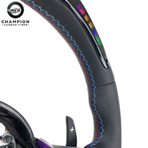 Para BMW M2 M3 M4 F20 F22 F87 F80 F30 F31 F32 F10 F11 M deporte cuero fibra de carbono volante pantalla LED 2020 2021 2022 2023 - Product Image 5