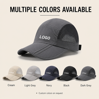 Casquette de baseball pliable à visière, en maille respirante, séchage rapide, protection solaire, réglable, logo personnalisé, OEM, vente en gros, faible MOQ