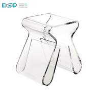 DSP Vietnam usine Personnalisé moderne acrylique de haute qualité minimaliste décoration de la maison transparent elliptique petite table d'appoint