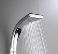 ARROW Nouvelle Douche Thermostatique de Luxe à Poignée Unique en Céramique Chromée Polie pour Hôtels, avec Panneau de Douche et Pommeau de Douche LED Effet Pluie