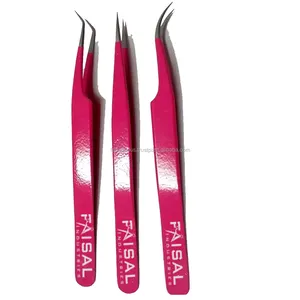 Lash tweezers 3pcs eyelash tweezers set Wholesale best tools private label custom professional eyebrow tweezers
