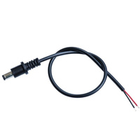 Câble de prise DC à montage sur panneau personnalisé DC 5,5x2,1 mm DC022B avec connecteur femelle fileté pour connexion de charge
