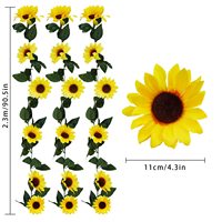 Guirlande de tournesols artificiels YM, fleurs suspendues pour la décoration intérieure, décoration d'arche de mariage, guirlande de tournesols en rotin