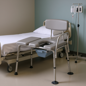 Chaise de toilette réglable en hauteur, capacité 500 lb, chaise d'hôpital, cadre en aluminium, coussin en mousse, siège de toilette surélevé - Product Image 2