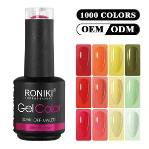 RONIKI UV Gel Nail Fornecedor Private Label Best Selling Produtos China Fábrica Atacado OEM Gel Nail Polish Gel Glitter