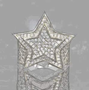 VVS Clarity Cut Moissanite 925 Silver Hip Hop Iced Star <b>Ring</b> Customized Real 14K Gold Diamond Party <b>Ring</b> for <b>Men</b> - Product Image 2