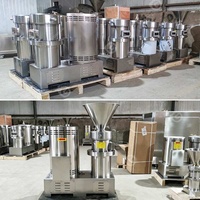 Nieuwe industriële notenmaler voor het maken van tahini en pindakaas op kleine schaal, van roestvrij staal, voor de Filipijnen.