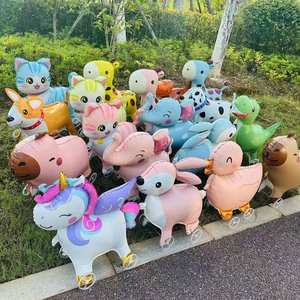 <span class=keywords><strong>Palloncini</strong></span> in Foil a Forma di Animali Carini <span class=keywords><strong>con</strong></span> Ruote e Corde, Elefante, Unicorno, Leone, Cane, Gatto, <span class=keywords><strong>Coniglio</strong></span>, <span class=keywords><strong>Palloncini</strong></span> in Foil per Bambini - Product Image 1