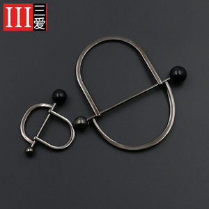 Bonne qualité Version coréenne de métal <span class=keywords><strong>perle</strong></span> écharpe décorative châle tous <span class=keywords><strong>les</strong></span> coins boutons de manchette noués trois boutons - Product Image 3