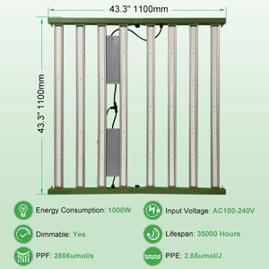 עגבניות תות הידרופוניקה צמחי הוביל מנורות צמח מלא ספקטרום מלא אדום לבן הוביל לגדול אורות 1000w - Product Image 2