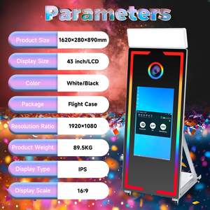 2025 plus récent cabine de miroir Photobooth Machine 70 pouces écran magique miroir Photomaton 32 pouces 43 pouces miroir Photomaton - Product Image 5