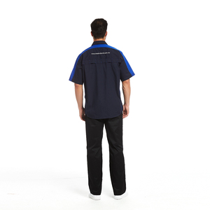 Overol de Trabajo de Seguridad para Mecánico Automotriz, Talla Grande para Hombre, Manga Corta, Ligero, Transpirable y Resistente, Camisa de Trabajo en Twill - Product Image 4