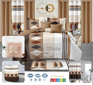 Bộ ga trải giường sang trọng LILIANNA 24 món, bao gồm ga trải giường, vỏ gối, rèm cửa, có sẵn, cỡ King - Product Image 3
