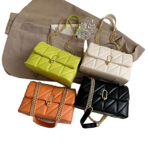 Bolso de Hombro Acolchado Popular, Bolso Bandolera Casual con Cadena, Bolso de Mujer Moderno, Bolso Cuadrado Pequeño Estilo Coreano - Product Image 1