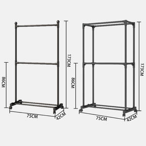 家庭用多機能床立っている衣類ラックホイール付き移動可能な衣類乾燥ラックオーガナイザーカートBacolny布ラック - Product Image 6