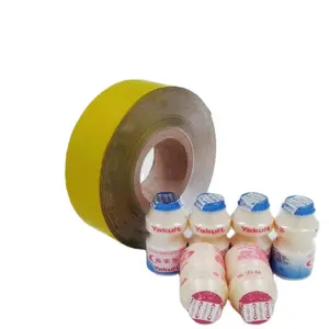 Custom printing aluminium foil sealing foils for milk juice hdpe plastic bottles